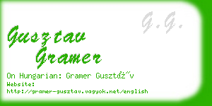 gusztav gramer business card